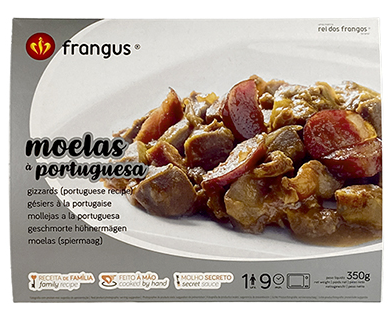 Moelas( Portuguese chicken gizzards stew) - L&B A true Portuguese petisco! Our Moelas are slowly simmered in a rich tomato, garlic, and wine sauce – tender, flavorful, and perfect with crusty bread or a glass of wine. Ready meals 6.0 Moelas( Portuguese chicken gizzards stew) #