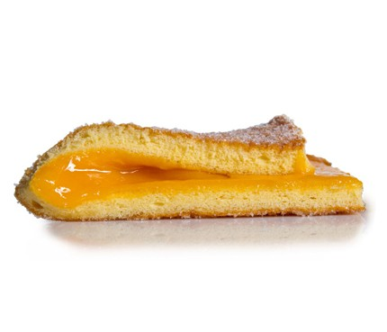 Sponge cake with custard(guardanapo) - L&B A classic Portuguese pastry named after its napkins-like folded shape.The light and fluffy sponge cake is generously filled with a a rich,creamy egg custard, then dusted with powdered sugar for the perfect finish. Pastry 1.36 Sponge cake with custard(guardanapo) #