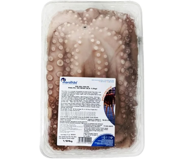 Octopus 0.800g-1.2kg - L&B Frozen raw whole octopus from Portugal Fish 15.25 Octopus 0.800g-1.2kg #