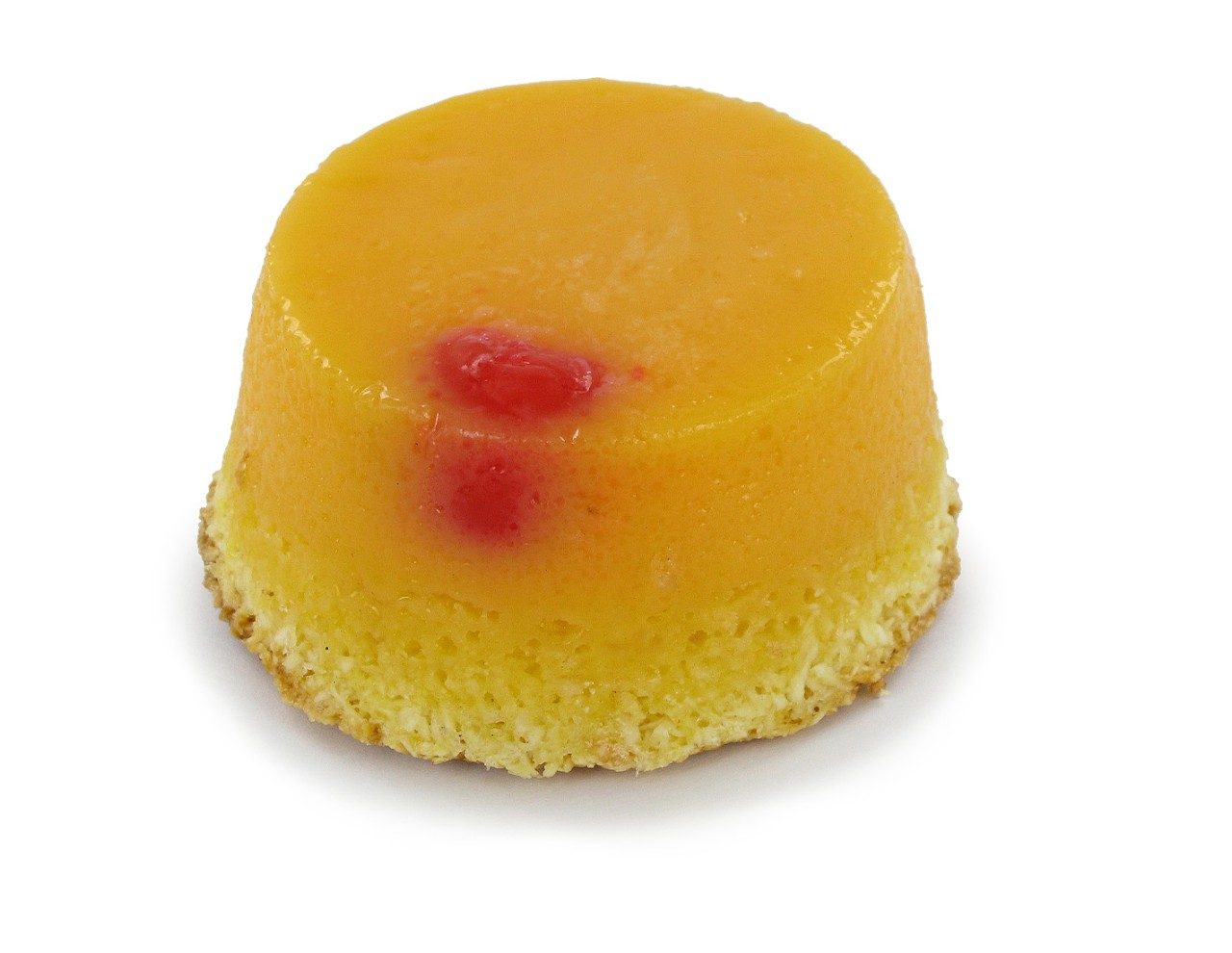 Coconut Quindim - L&B Bright,glossy and irresistibly smooth, our coconut quindin is a classic desert that melts in your mouth.Made with rich egg yolks,sugar and sheered coconut,this golden custard treat has a silky texture on top and a sweet,chewy coconut base-a delicious contrast in every bite. Pastry 1.68 Coconut Quindim #