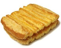 Palmier with egg yolk custard(palmier rechedado) - L&B A flaky, puffy pastry baked to golden perfection and added the traditional egg yolk custard in the middle. 1.28 Palmier with egg yolk custard(palmier rechedado) #