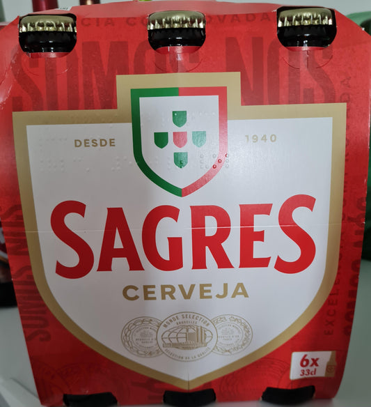 Sagres 33cl - L&B Dry palate and slightly bitter character with aromatic notes Beer 7.75 Sagres 33cl   #