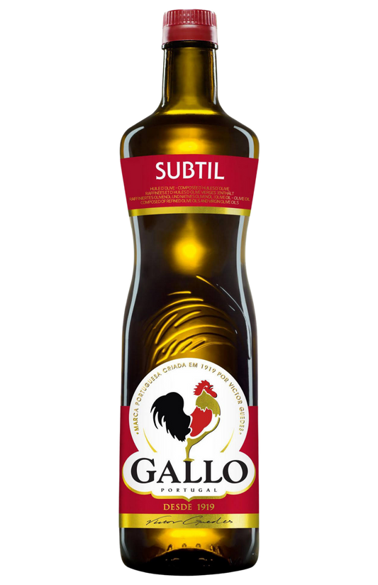 Olive oil Subtil Gallo 1L - L&B Smooth, light and naturally refined Great olive oil suitable for daily use, replacing other fats. Crafted by one of Portugal's most trusted olive oil brands, it brings purity, tradition and softness to every dish. Olive oil 11.0 Olive oil Subtil Gallo 1L   #