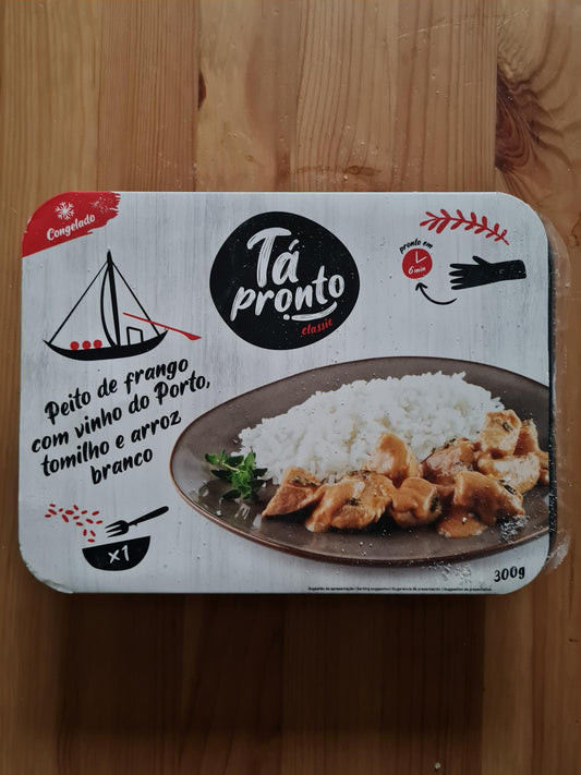 Frango com vinho do Porto(chicken and rice in Porto wine sauce) - L&B A comforting Portuguese classic! Tender chicken and rice slowly cooked in a rich Port wine sauce – full of depth, flavor, and tradition. Ready meals 5.72 Frango com vinho do Porto(chicken and rice in Porto wine sauce)   #