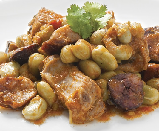 2Kg Favas a Portuguesa(2kg Portuguese  style broad beans stew) - L&B A hearty Portuguese classic in a generous 2kg tray! Favas à Portuguesa features tender broad beans cooked with chouriço, smoked meats, and aromatic herbs – perfect for sharing. Ready meals 24.5 2Kg Favas a Portuguesa(2kg Portuguese  style broad beans stew)   #